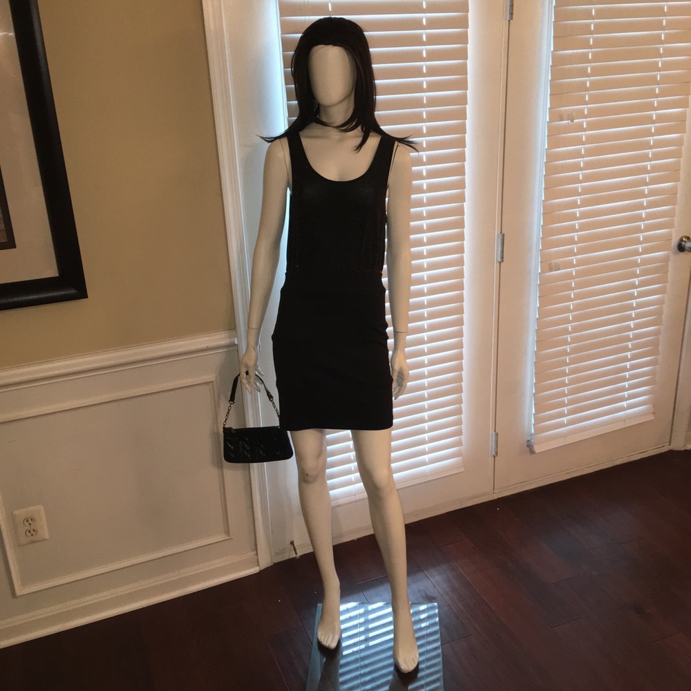 Forever 21 Black & Gold Metallic Dress
